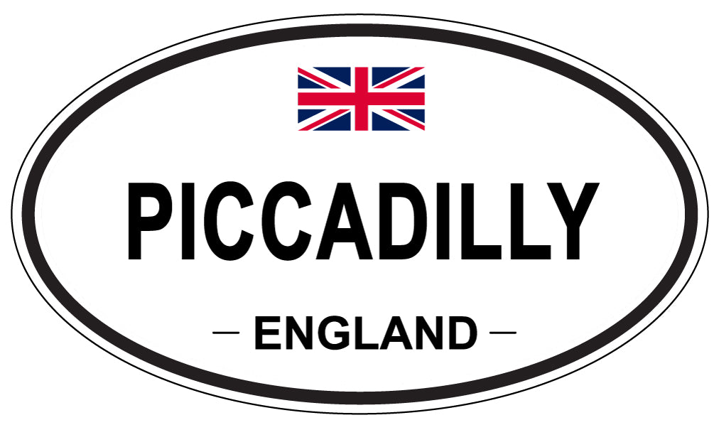 PICCADILLY, ENGLAND - Oval Sticker