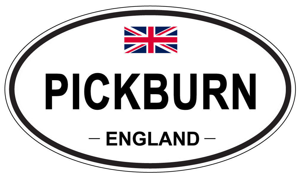 PICKBURN, ENGLAND - Oval Sticker