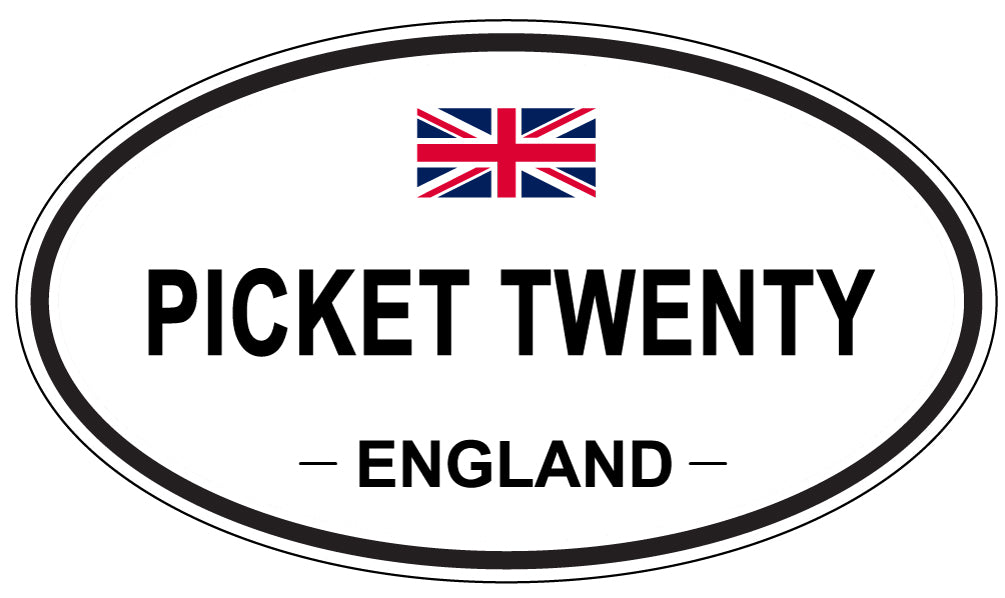 PICKET TWENTY, ENGLAND - Oval Sticker