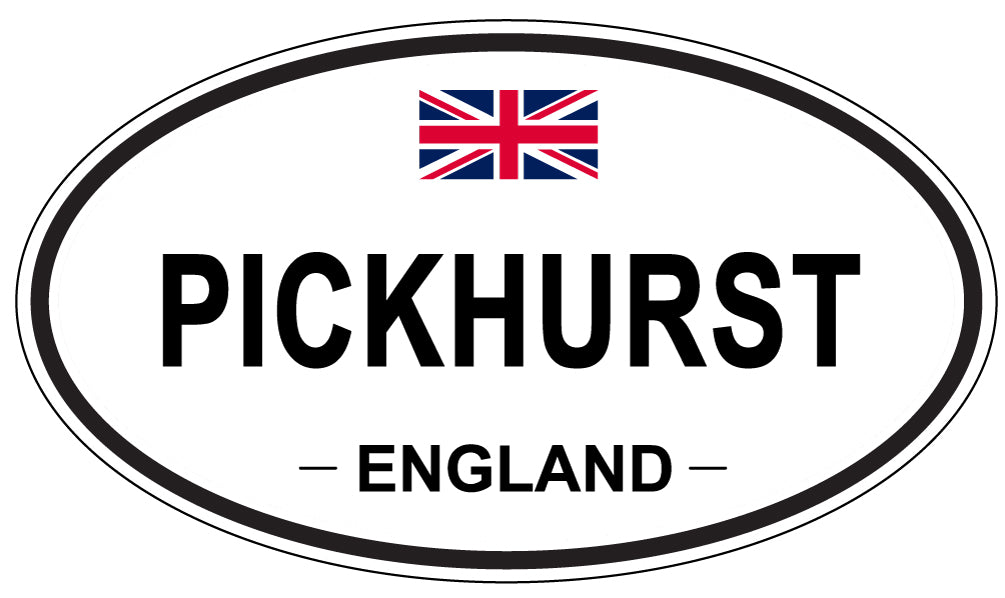 PICKHURST, ENGLAND - Oval Sticker