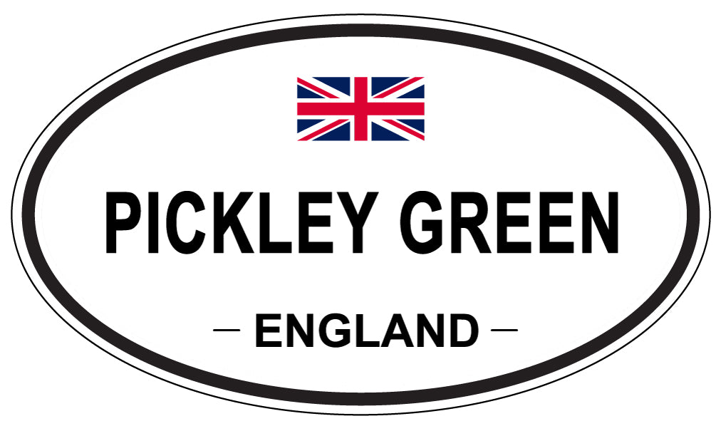 PICKLEY GREEN, ENGLAND - Oval Sticker