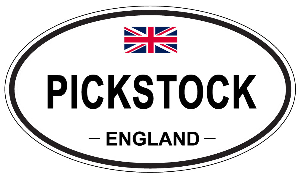 PICKSTOCK, ENGLAND - Oval Sticker
