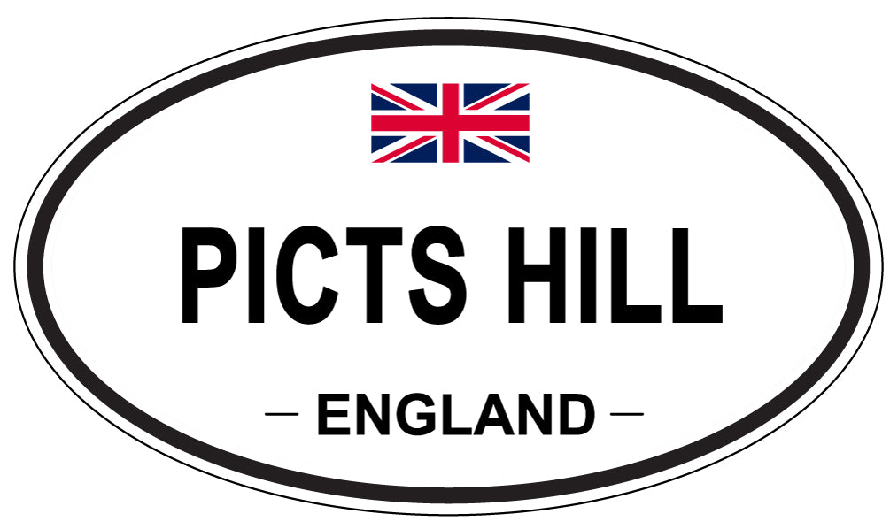 PICTS HILL, ENGLAND - Oval Sticker