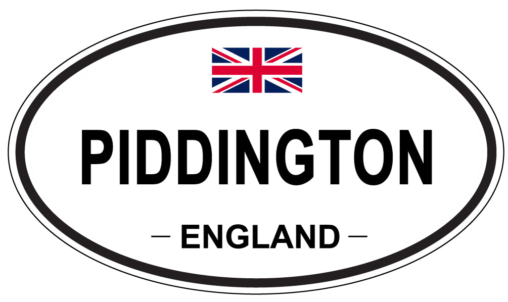 PIDDINGTON, ENGLAND - Oval Sticker