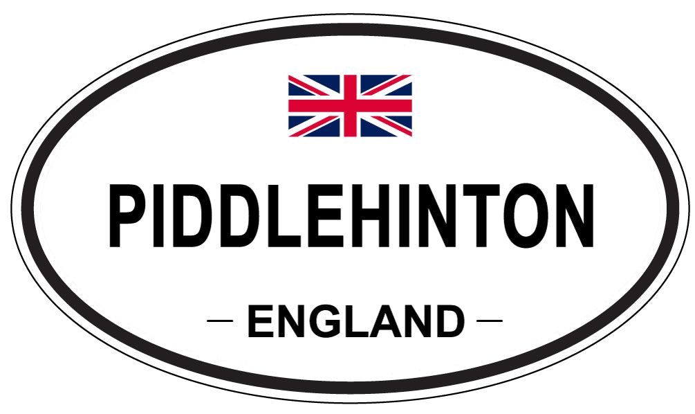 PIDDLEHINTON, ENGLAND - Oval Sticker