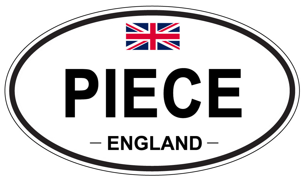 PIECE, ENGLAND - Oval Sticker