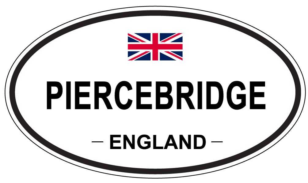 PIERCEBRIDGE, ENGLAND - Oval Sticker