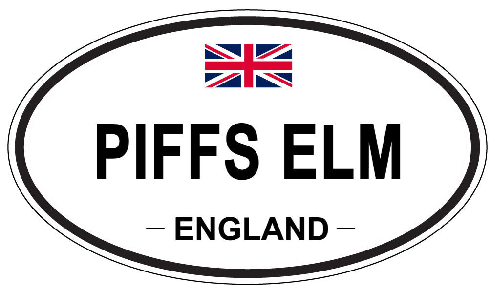PIFFS ELM, ENGLAND - Oval Sticker