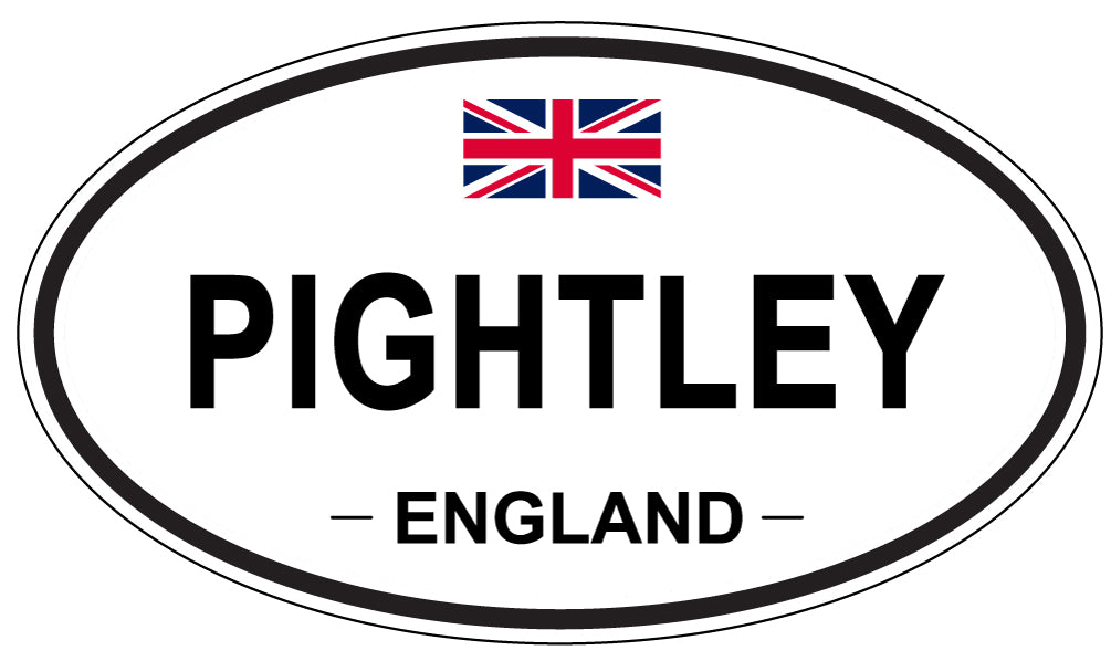 PIGHTLEY, ENGLAND - Oval Sticker