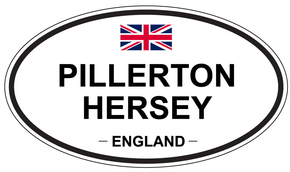 PILLERTON HERSEY, ENGLAND - Oval Sticker
