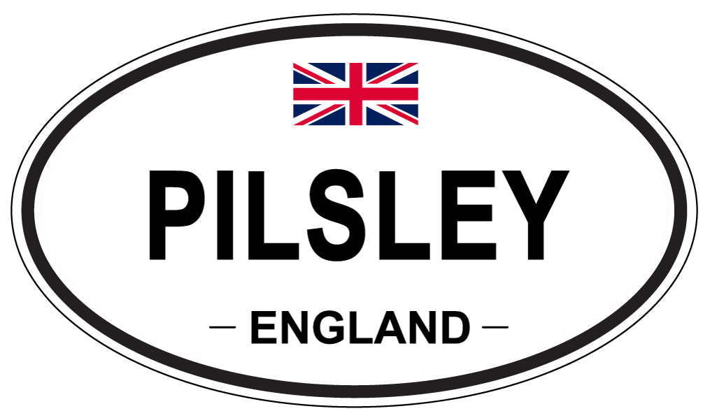 PILSLEY, ENGLAND - Oval Sticker