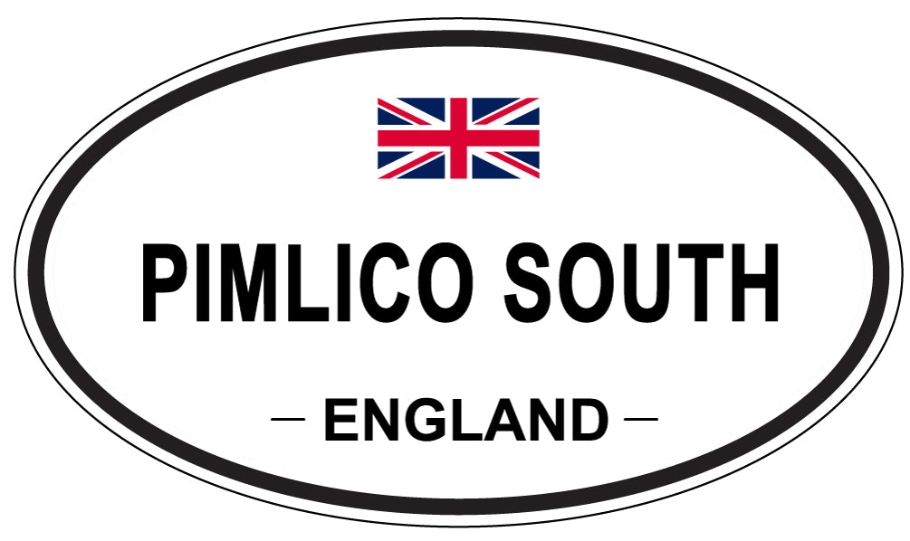 PIMLICO SOUTH, ENGLAND - Oval Sticker