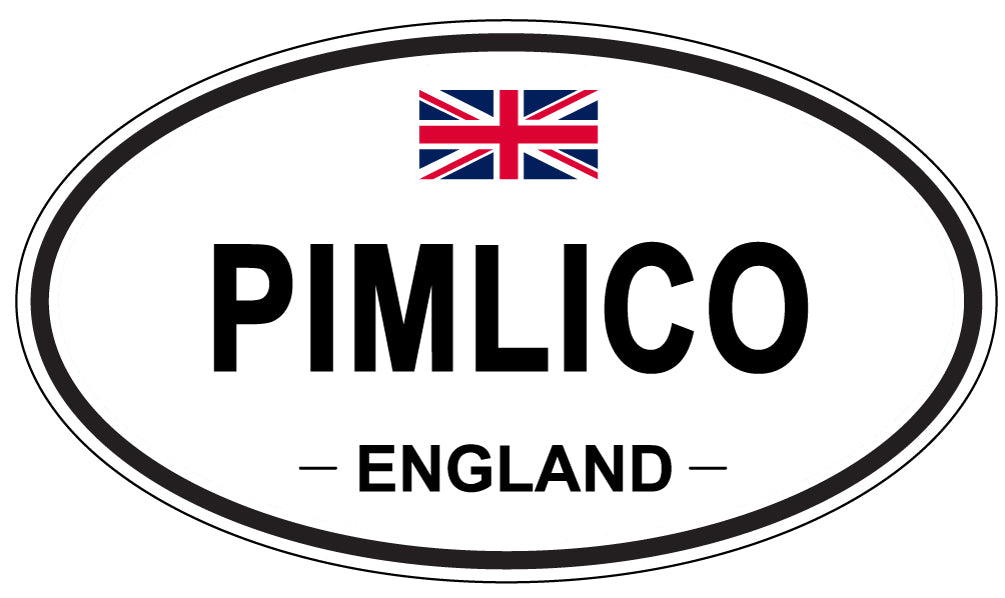 PIMLICO, ENGLAND - Oval Sticker