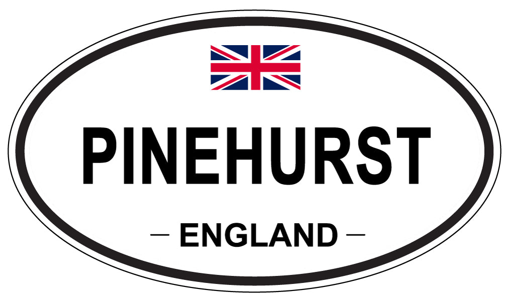 PINEHURST, ENGLAND - Oval Sticker
