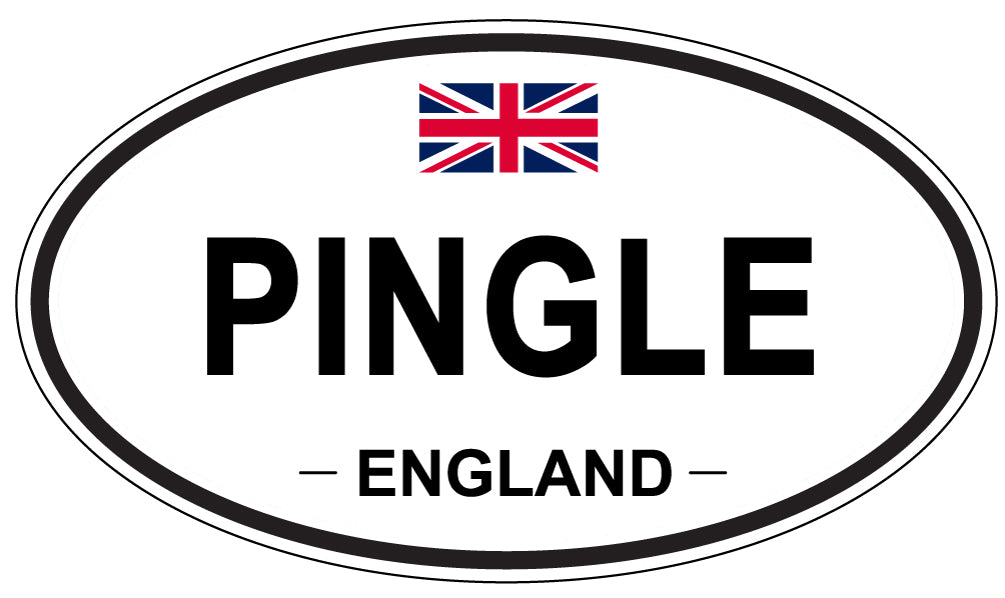 PINGLE, ENGLAND - Oval Sticker