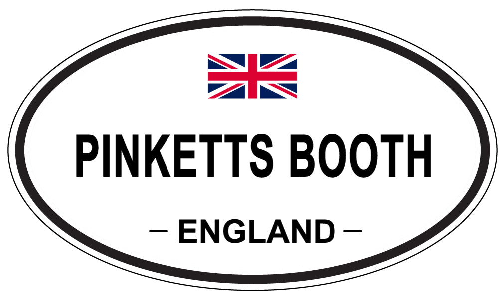 PINKETTS BOOTH, ENGLAND - Oval Sticker