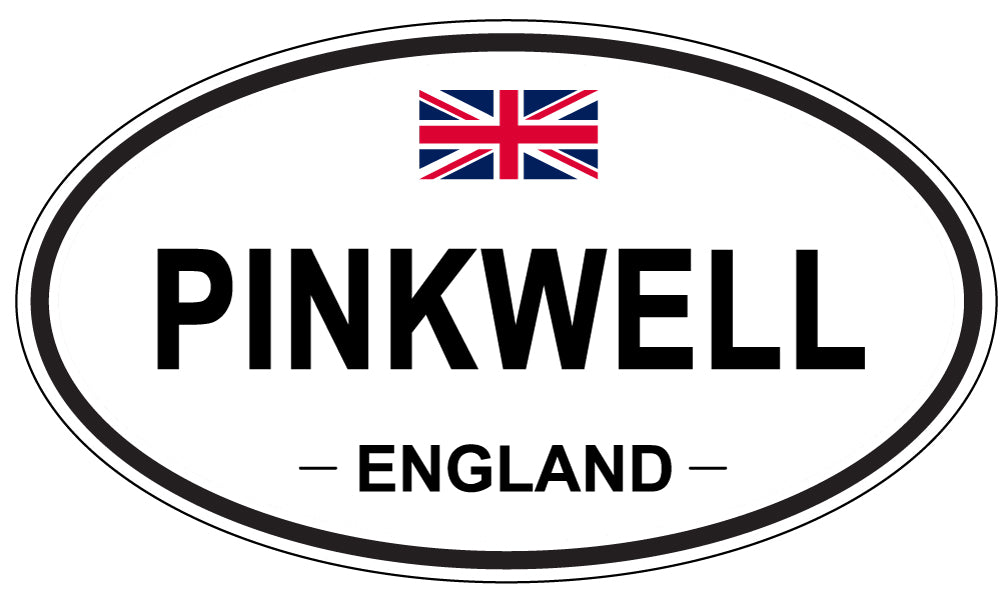 PINKWELL, ENGLAND - Oval Sticker