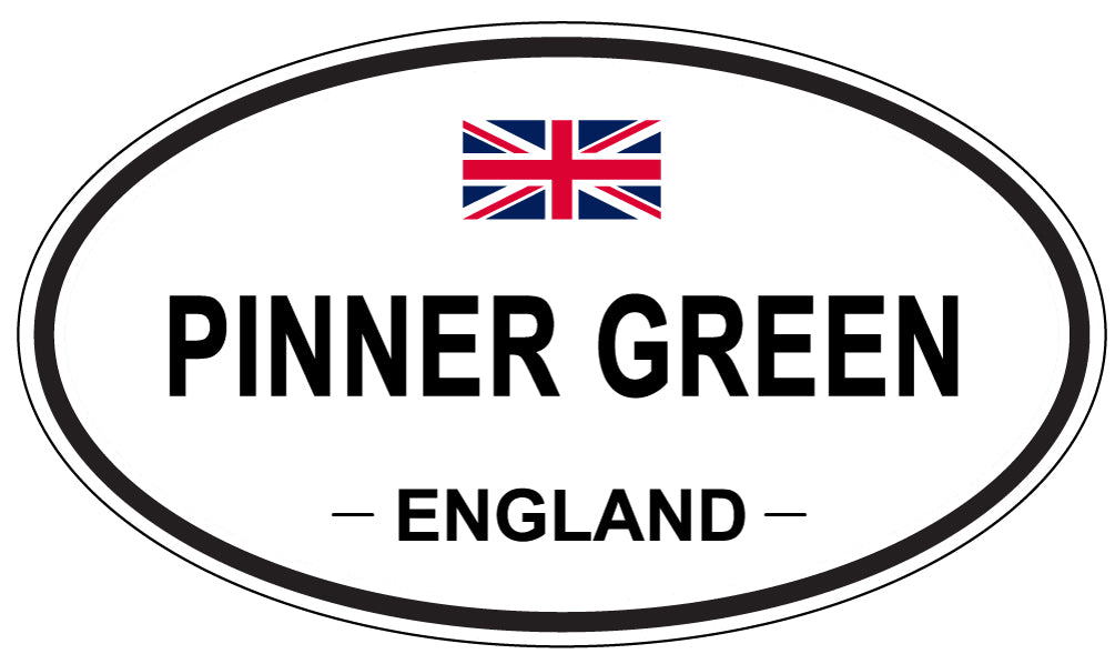 PINNER GREEN, ENGLAND - Oval Sticker