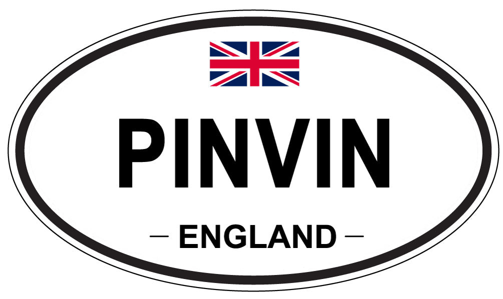 PINVIN, ENGLAND - Oval Sticker