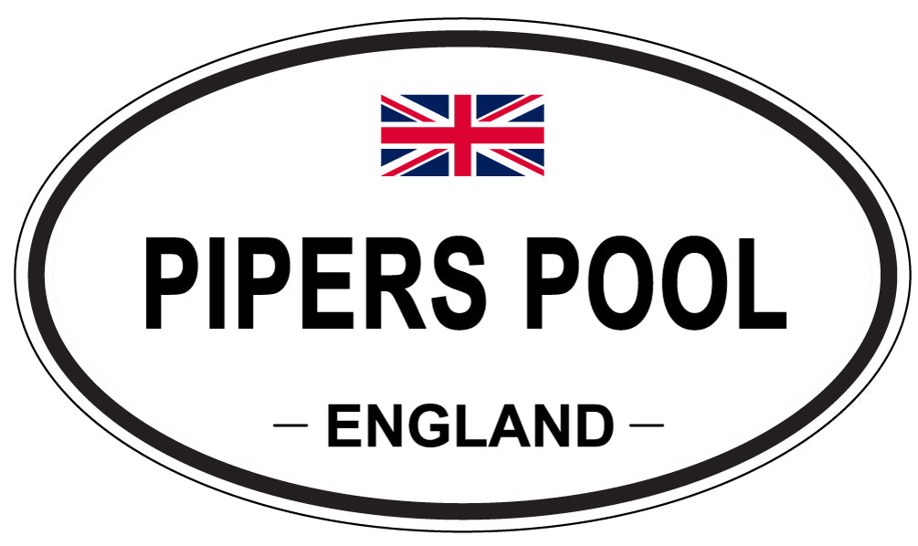 PIPERS POOL, ENGLAND - Oval Sticker
