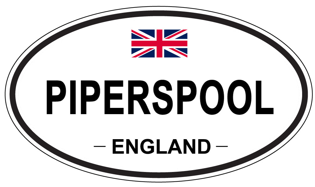 PIPERSPOOL, ENGLAND - Oval Sticker