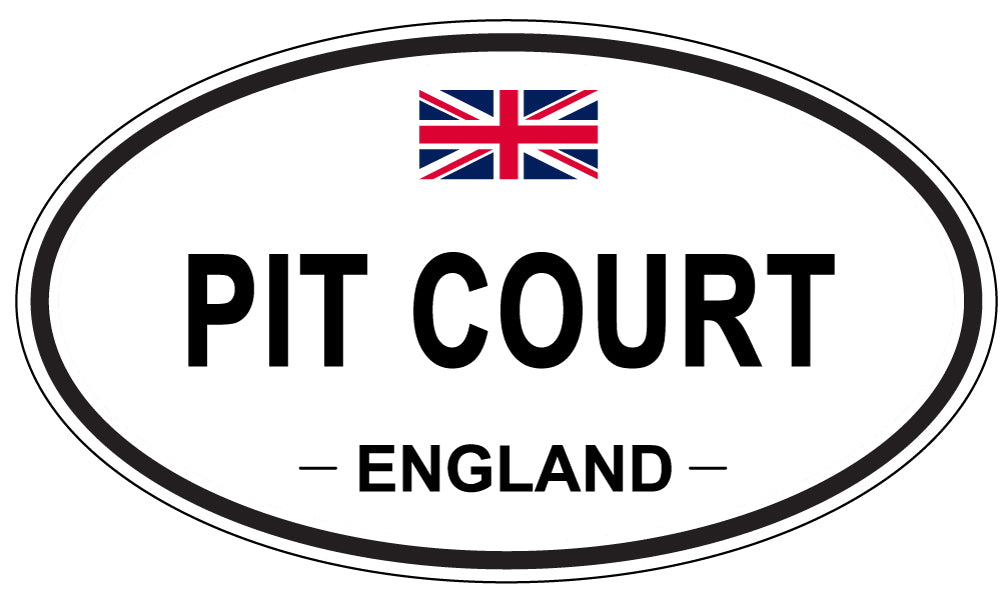 PIT COURT, ENGLAND - Oval Sticker
