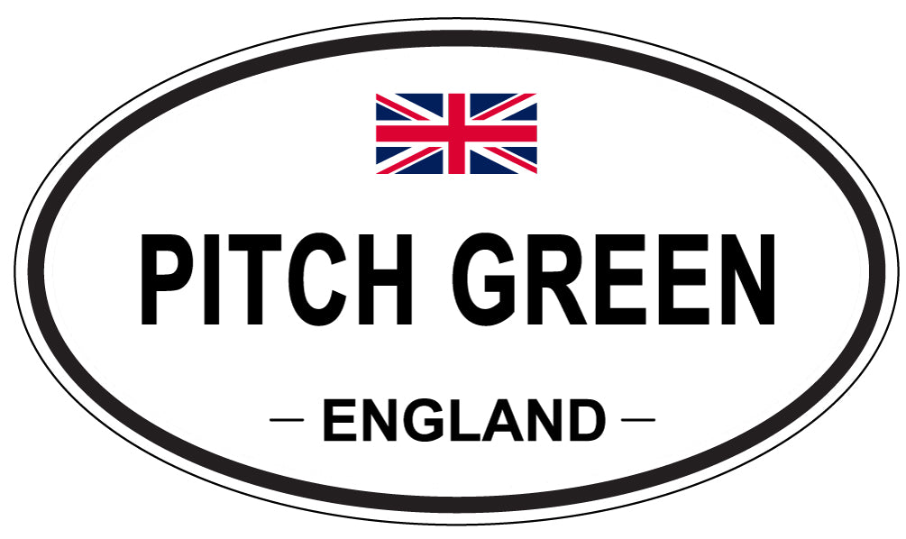 PITCH GREEN, ENGLAND - Oval Sticker