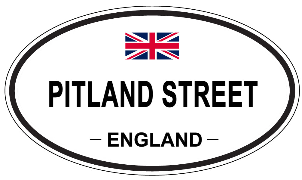 PITLAND STREET, England - Oval Magnet