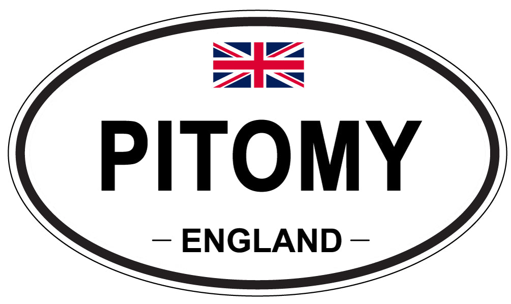 PITOMY, ENGLAND - Oval Sticker