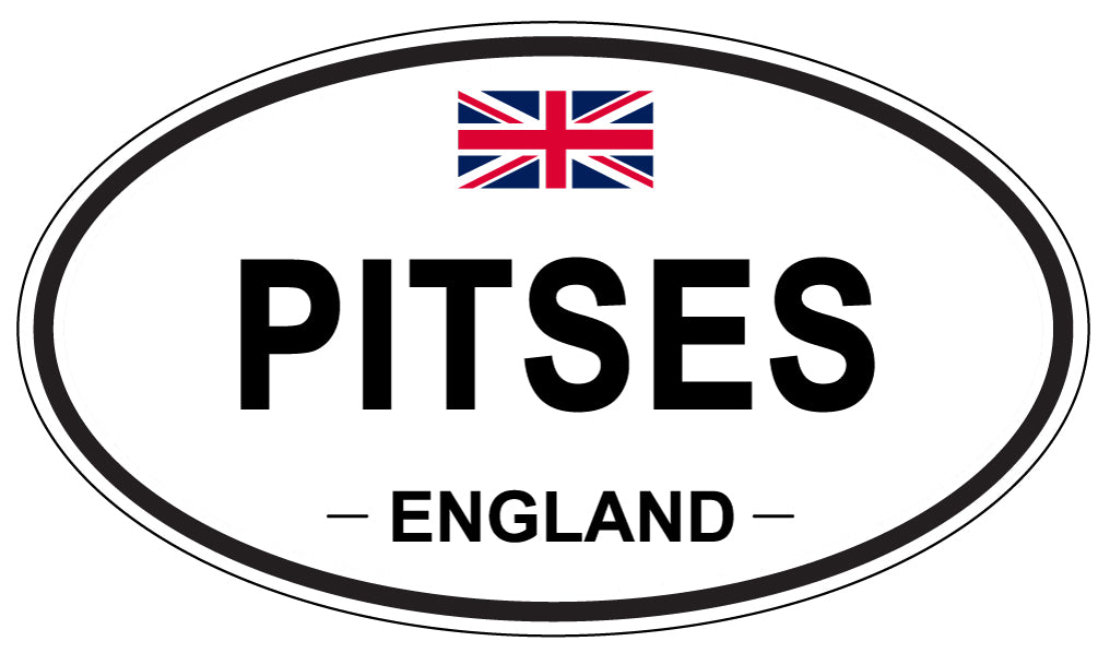 PITSES, ENGLAND - Oval Sticker