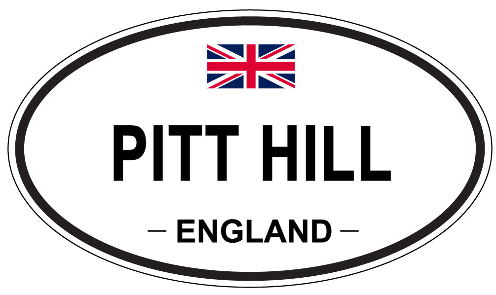 PITT HILL, ENGLAND - Oval Sticker