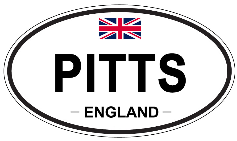 PITTS, ENGLAND - Oval Sticker