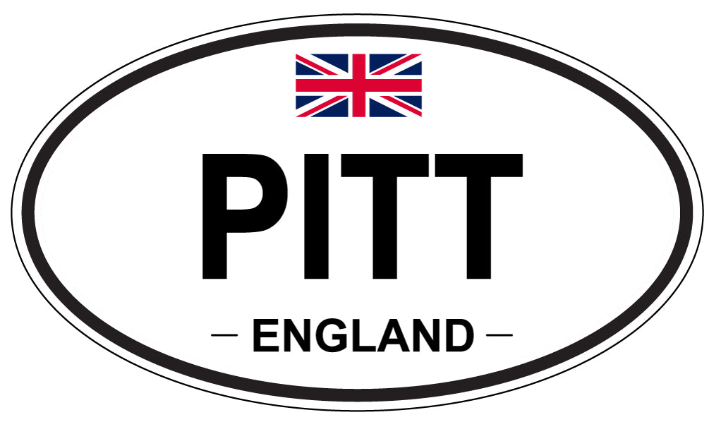 PITT, England - Oval Magnet
