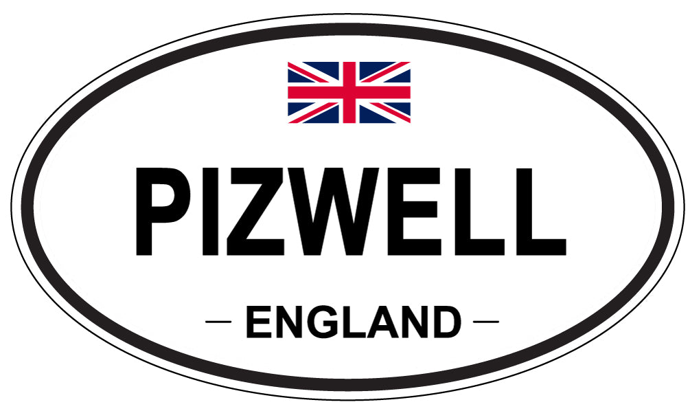 PIZWELL, ENGLAND - Oval Sticker