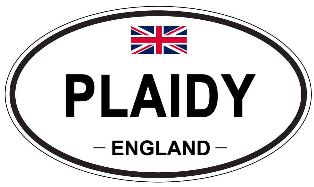 PLAIDY, England - Oval Magnet