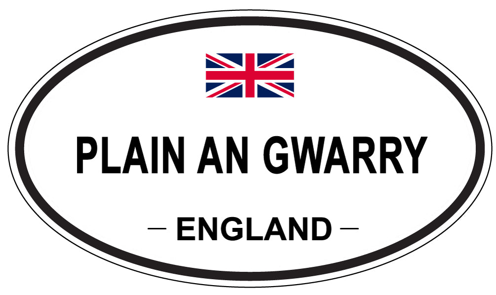 PLAIN AN GWARRY, England - Oval Magnet