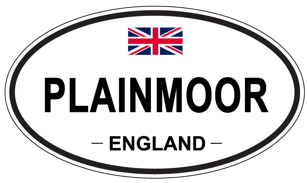 PLAINMOOR, ENGLAND - Oval Sticker