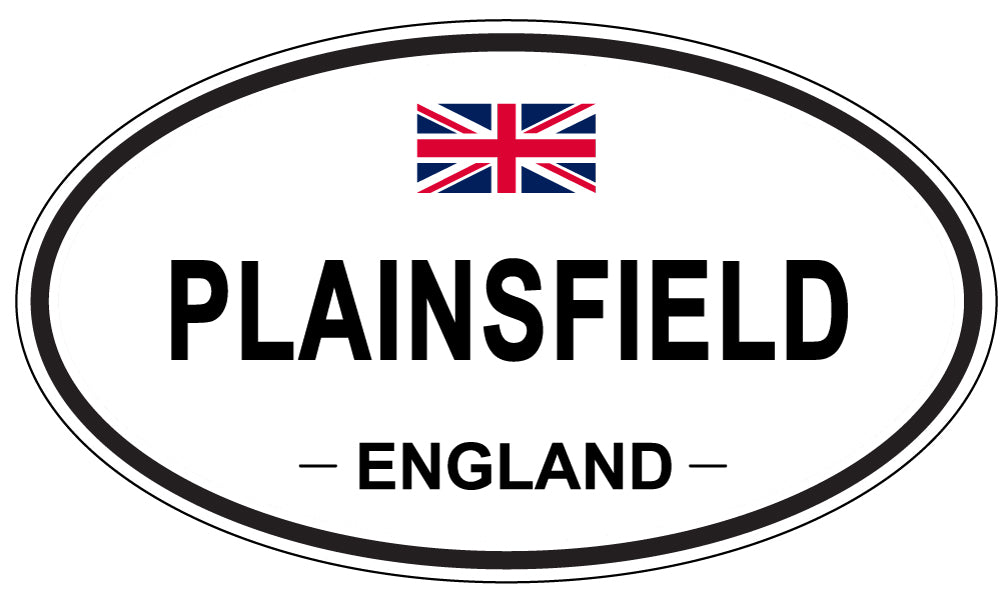 PLAINSFIELD, ENGLAND - Oval Sticker