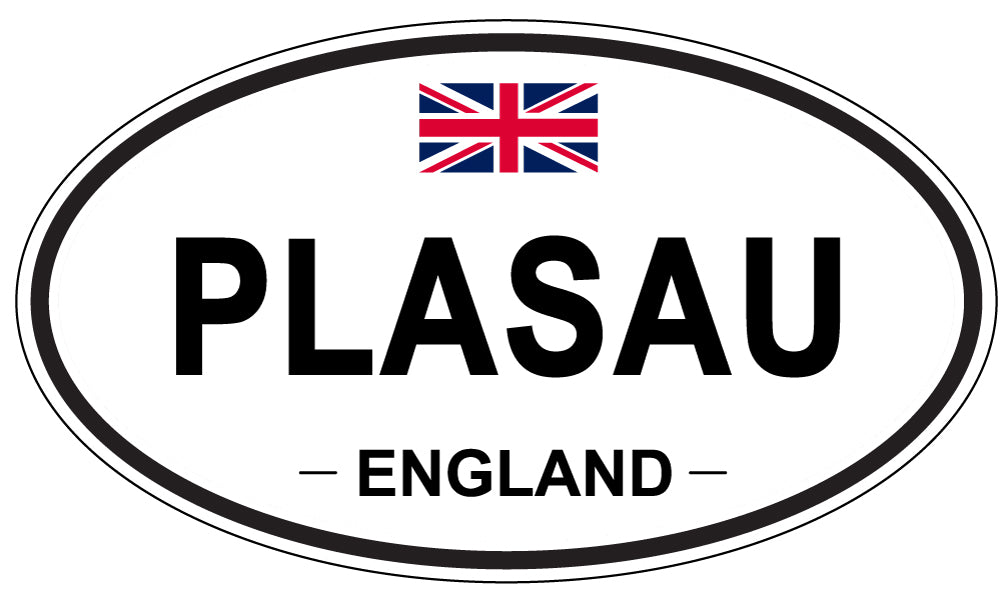 PLASAU, ENGLAND - Oval Sticker