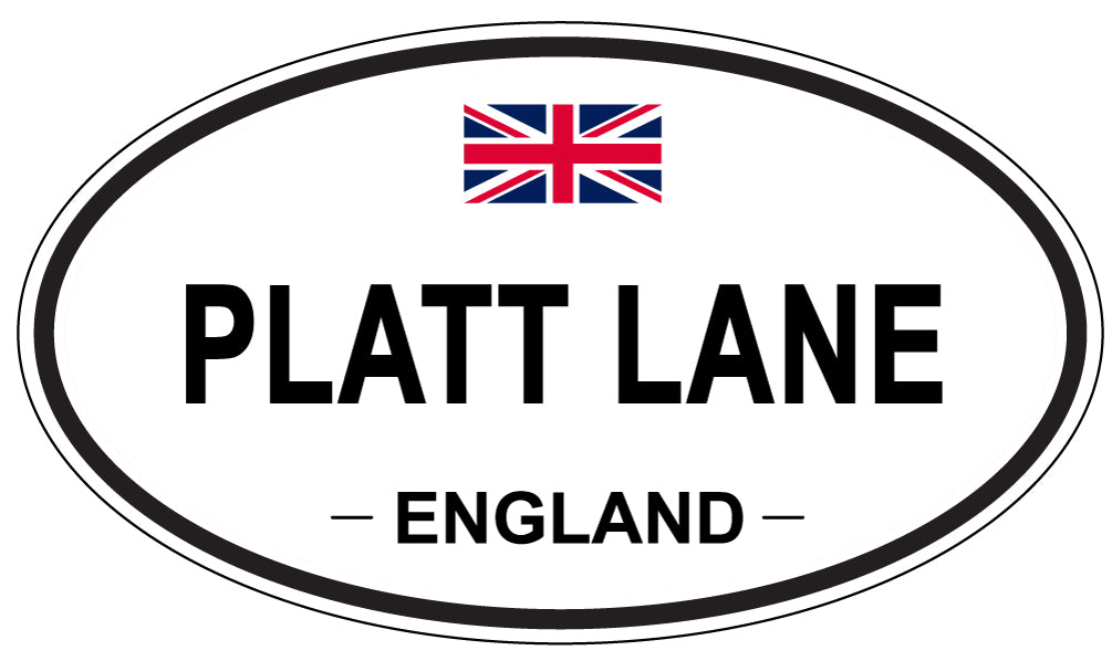 PLATT LANE, ENGLAND - Oval Sticker