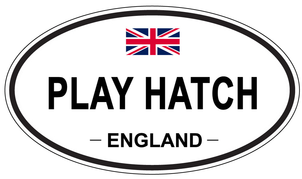 PLAY HATCH, ENGLAND - Oval Sticker
