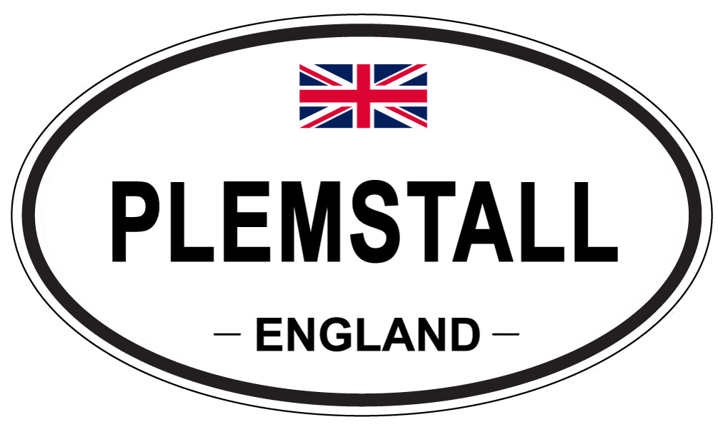 PLEMSTALL, ENGLAND - Oval Sticker