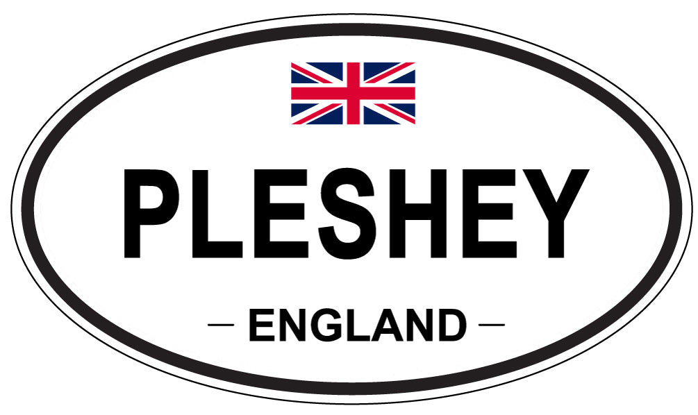 PLESHEY, ENGLAND - Oval Sticker
