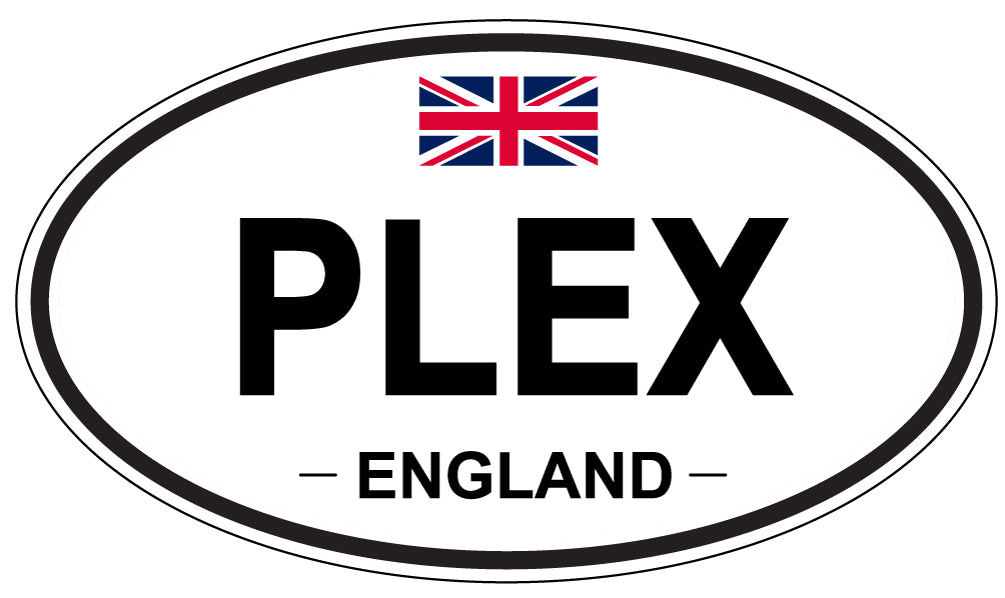 PLEX, ENGLAND - Oval Sticker