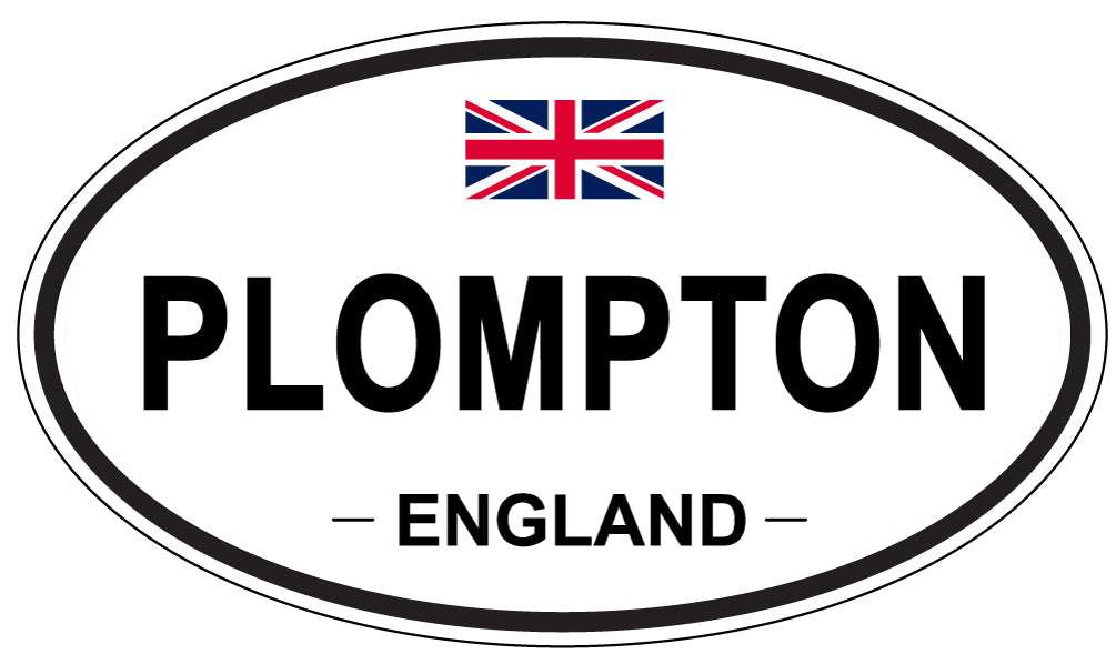 PLOMPTON, ENGLAND - Oval Sticker