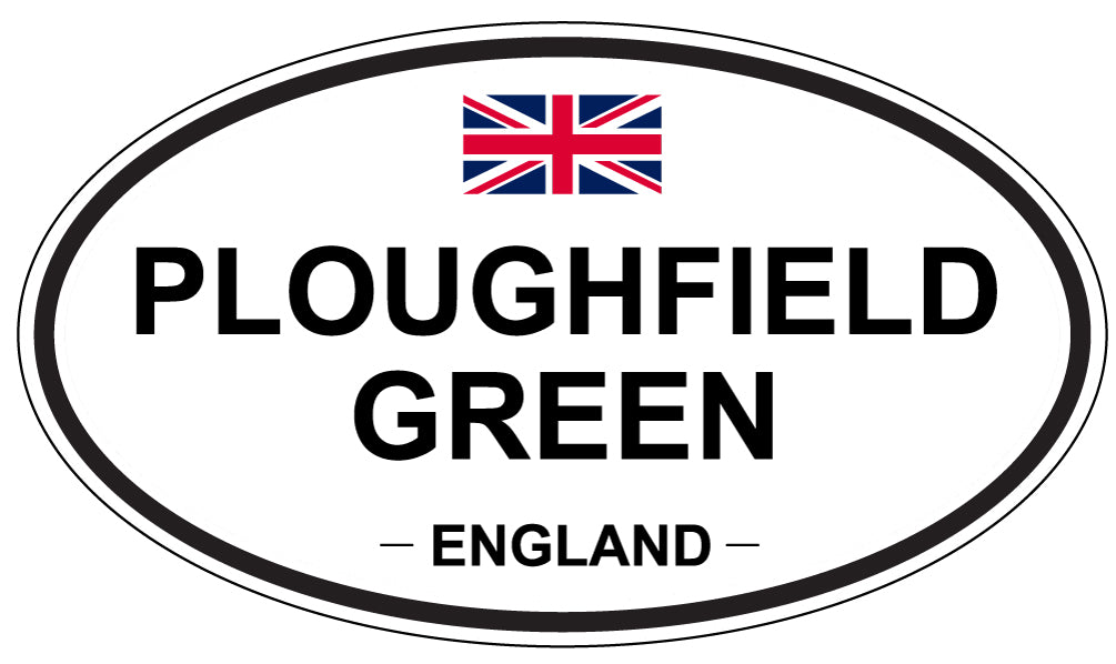 PLOUGHFIELD GREEN, ENGLAND - Oval Sticker