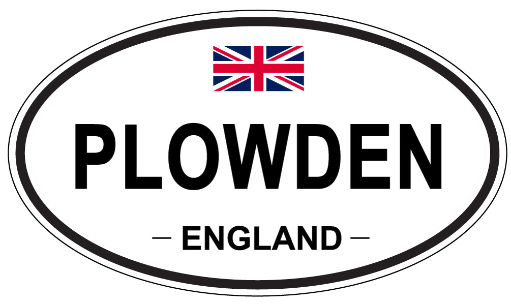 PLOWDEN, ENGLAND - Oval Sticker