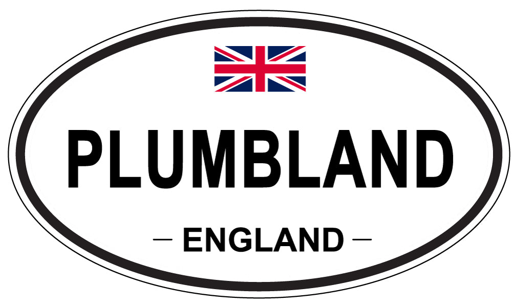 PLUMBLAND, ENGLAND - Oval Sticker