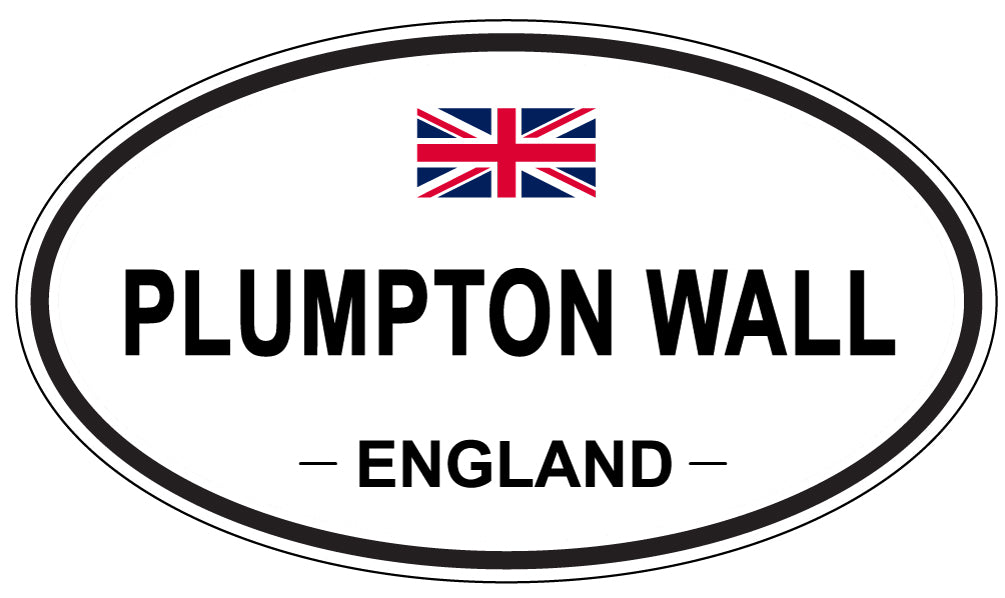 PLUMPTON WALL, ENGLAND - Oval Sticker