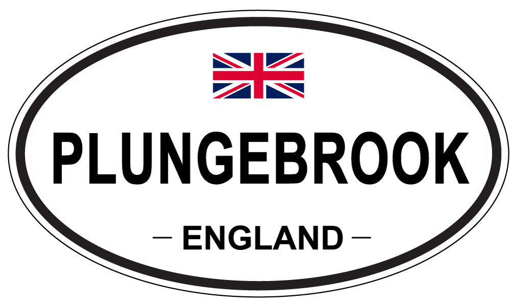 PLUNGEBROOK, ENGLAND - Oval Sticker